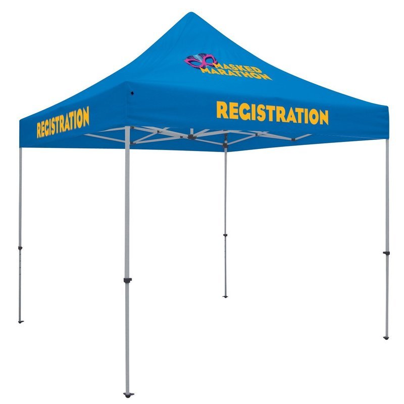 Quick Ship Deluxe 10' Tent (Full-Color Imprint, Three Locations)