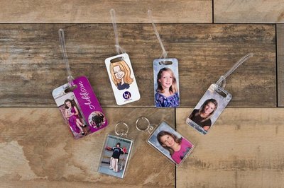 Premium Full Color Acrylic Bag Tags 2.75” x 4” with 9” Loop