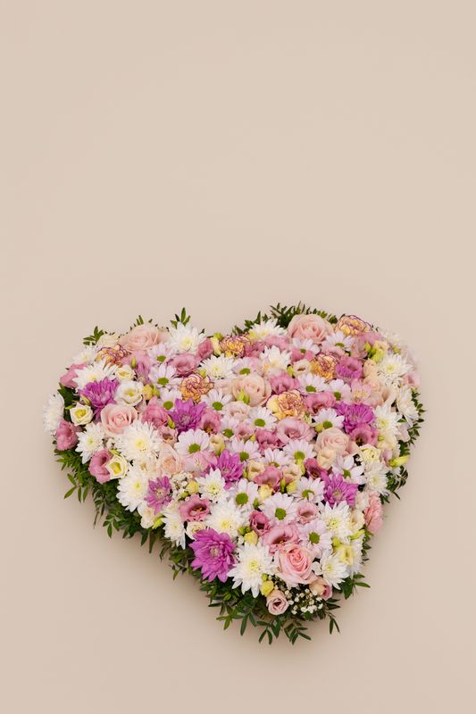 Cœur de deuil pastel — Tendresse et souvenir