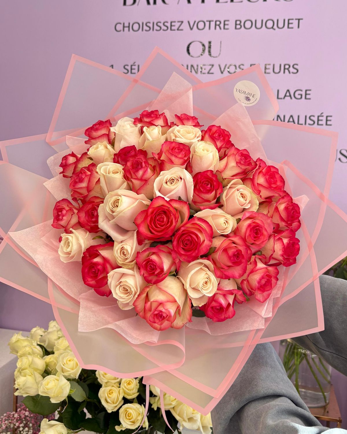 Bouquet — Roses bicolores élégantes