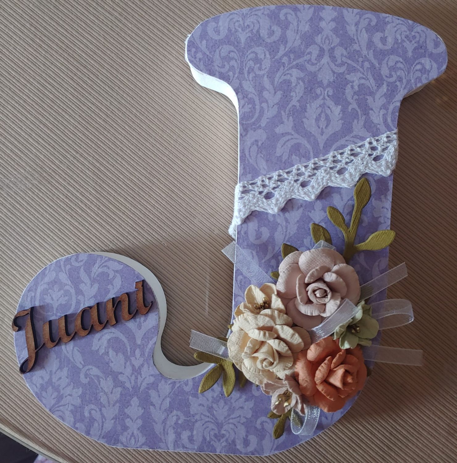 ​Letra Madera Nombre Scrapbooking  (20cm)