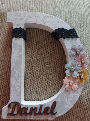 🔠 Letra de Madera Nombre Scrapbooking (15 cm)