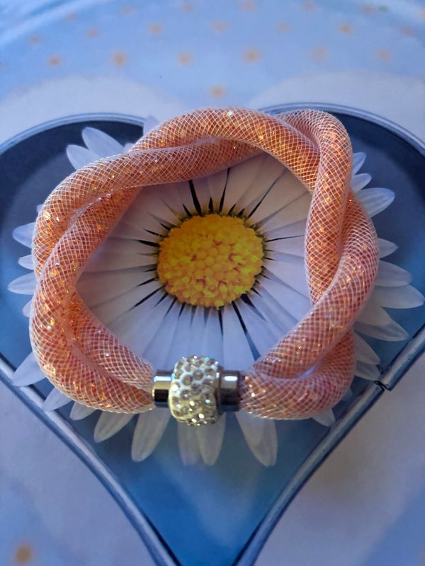 💖 Pulsera Swarovski en red con circonitas – Rosa