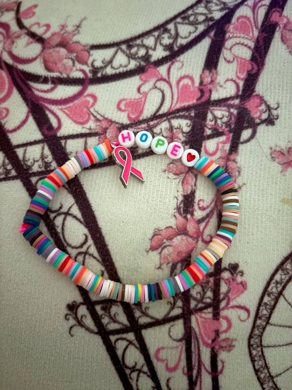 💖 Pulsera &quot;HOPE&quot; – Lazo contra el cáncer