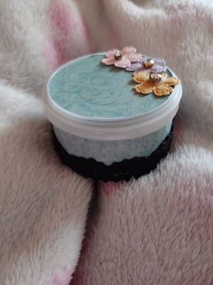 🌸 Joyero de Scrapbooking con Flores Bordadas