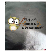 🎒 Estuche – “Soy profe, necesito café &amp; vacaciones”