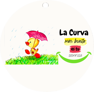 🔑 Llavero de Madera – “La curva más bonita es tu sonrisa” 😊
