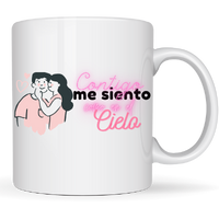 ☕ Taza &quot;Contigo me siento como en el cielo&quot;