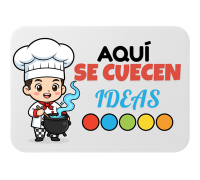 🖱️ Alfombrilla de ratón – “Aquí se cuecen ideas”