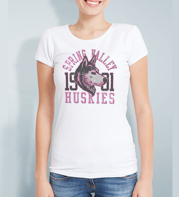 Playera Blanca para Dama Huskies