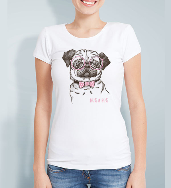 Playera Dama Pug