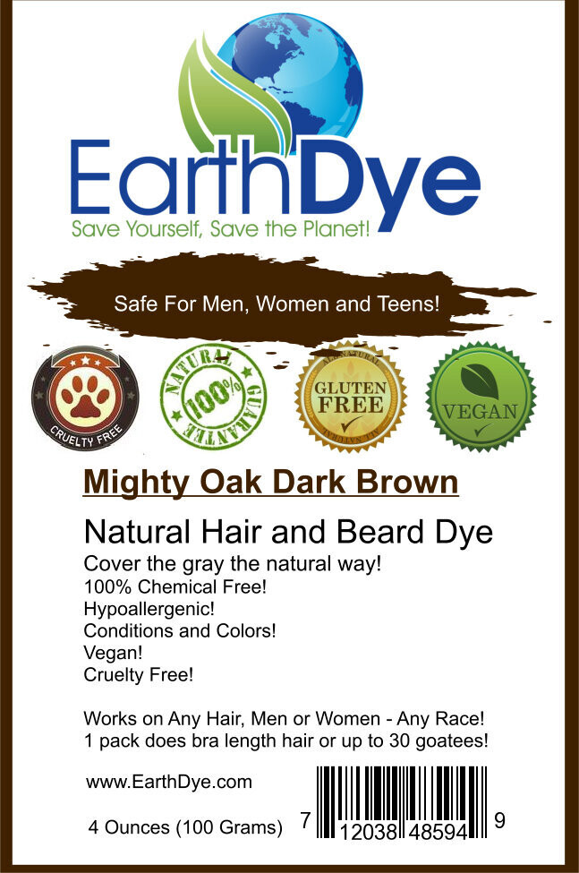 EarthDye Dark Brown Henna Hair Dye