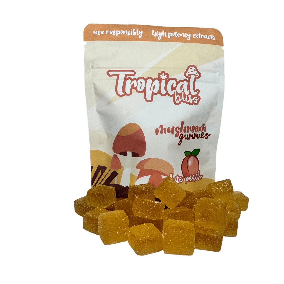 Tropical Bliss Mushroom Gummies - White Peach