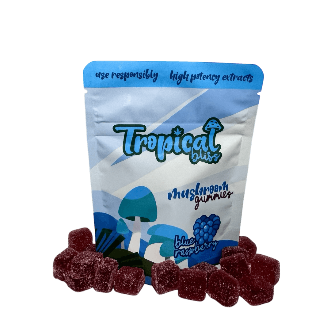 Tropical Bliss Mushroom Gummies - Blue Raspberry