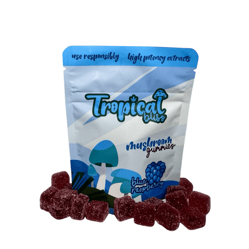 Tropical Bliss Mushroom Gummies - Blue Raspberry