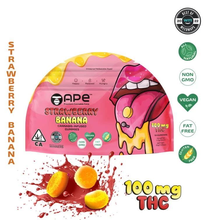 APE Strawberry & Banana — 10 Gummies