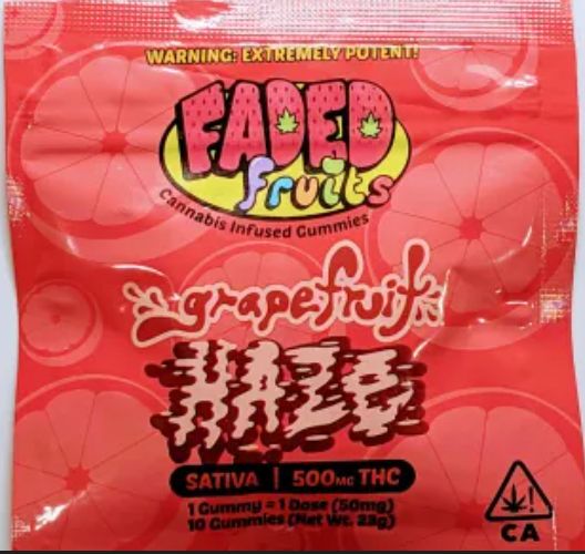 Faded Grapefruit Haze (S)10 Gummies - White Peach