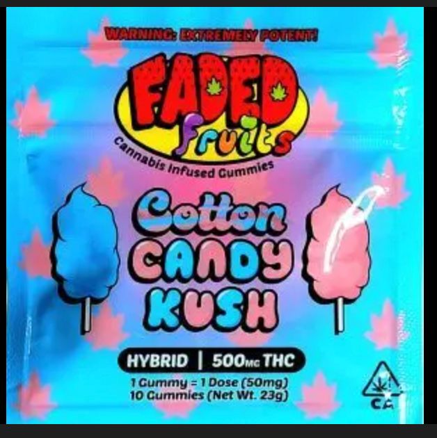 Faded Cotton candy Kush (H) — 10 Gummies