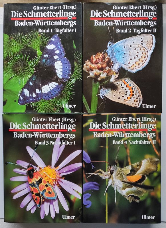 Die Schmetterlinge Baden-Württembergs Band 1-4 Tagfalter und Nachtfalter