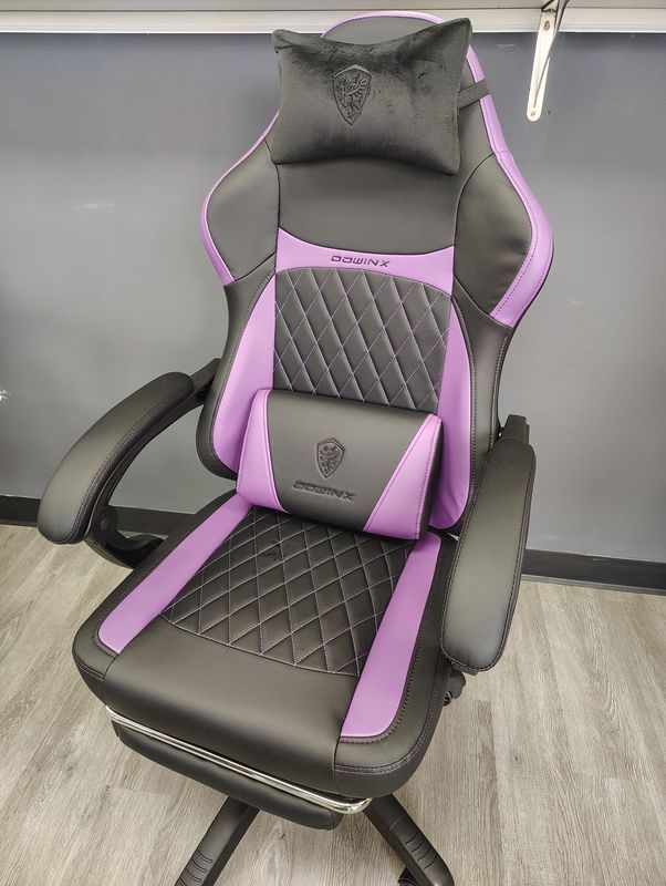 Dowinx Gaming Chair (Purple &amp; Black)