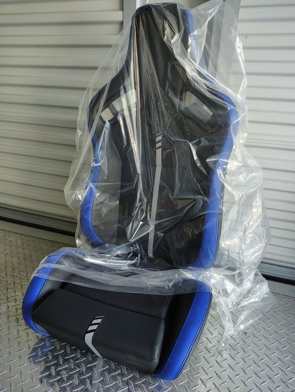 Blue &amp; Black Racing Simulator Chair