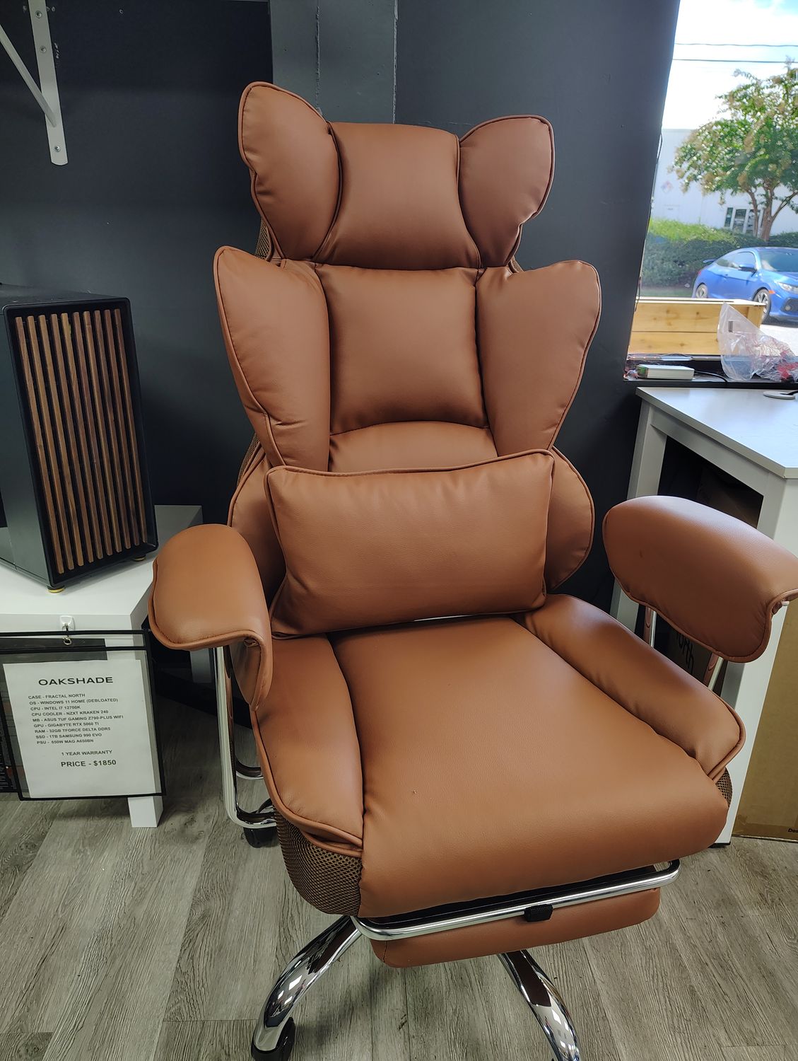 Brown Leather Desk Chair