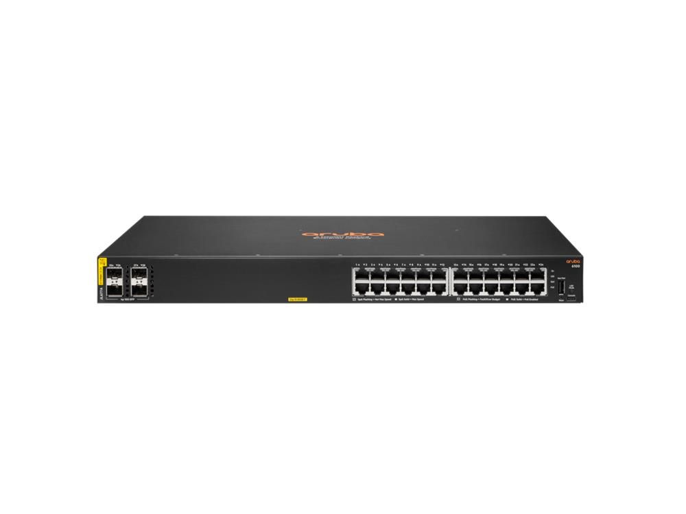HPE Aruba Networking CX 6100 24G Class4 PoE 4SFP+ 370W Switch