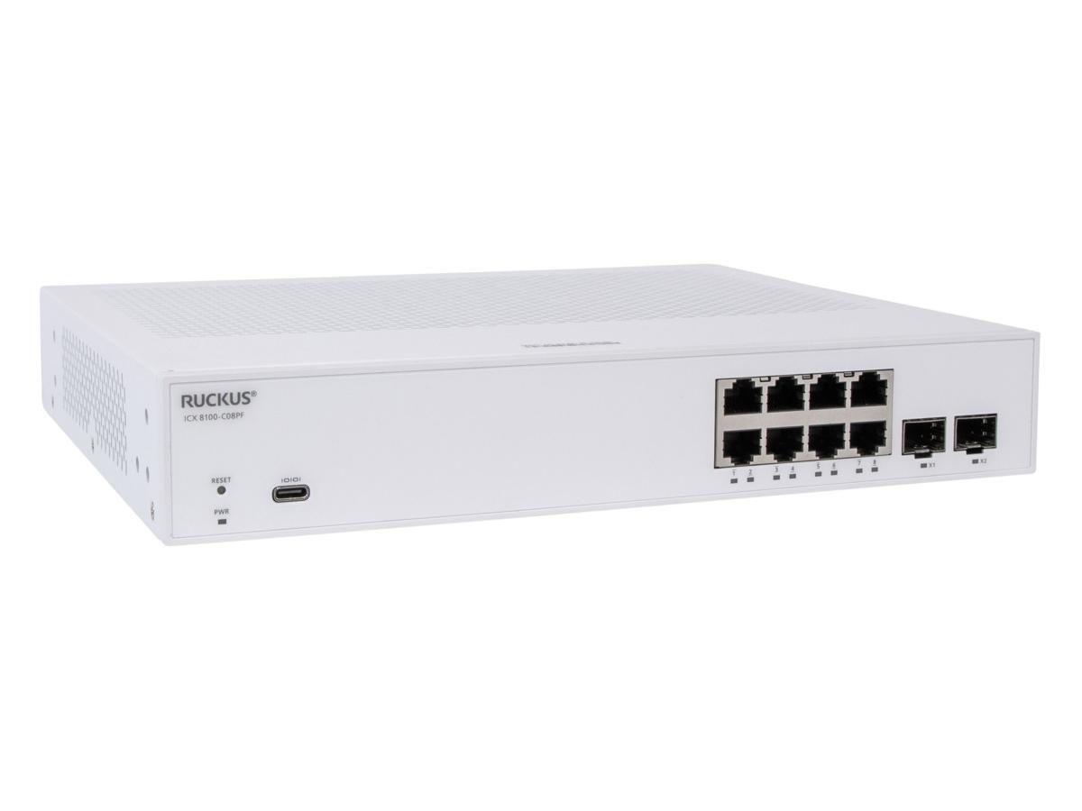 Ruckus 8-PRT POE+ 124W 2x1G SFP