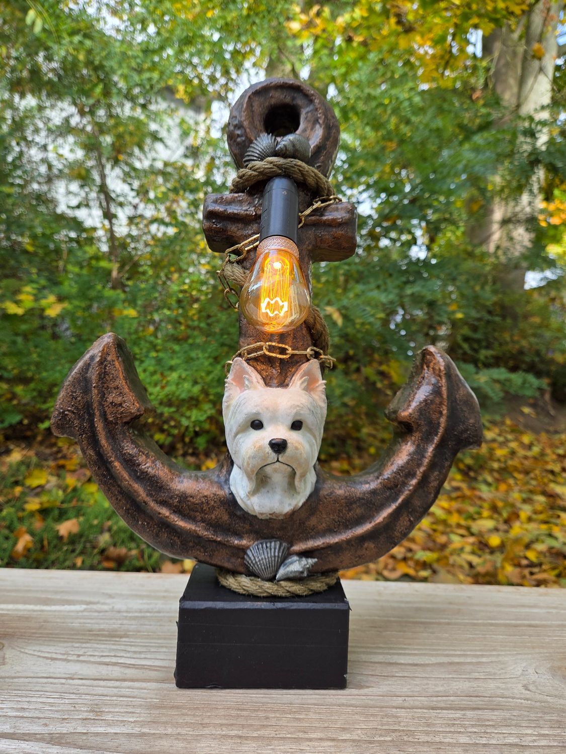 Ankerlampe &quot;Westhighland Terrier&quot; (Westie) – 43 cm