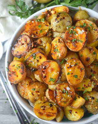 Broiled Parsley and Garlic Potatoes