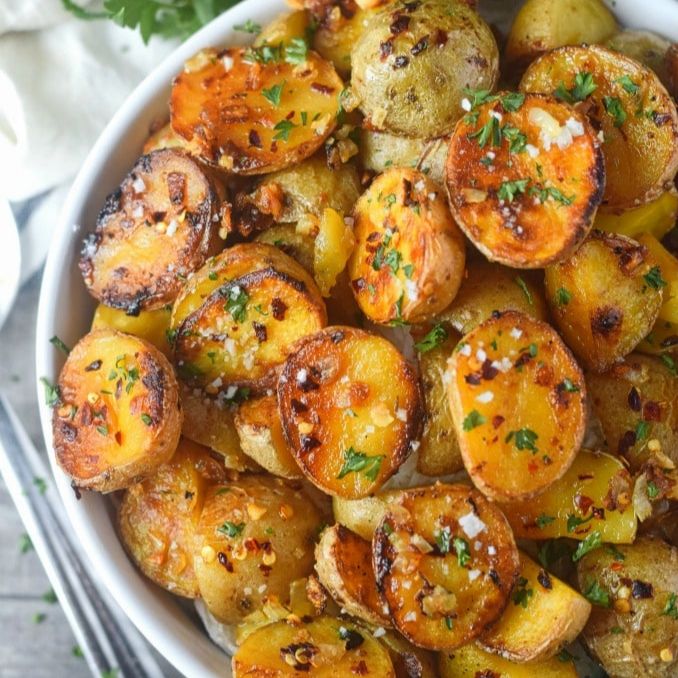 Broiled Parsley and Garlic Potatoes