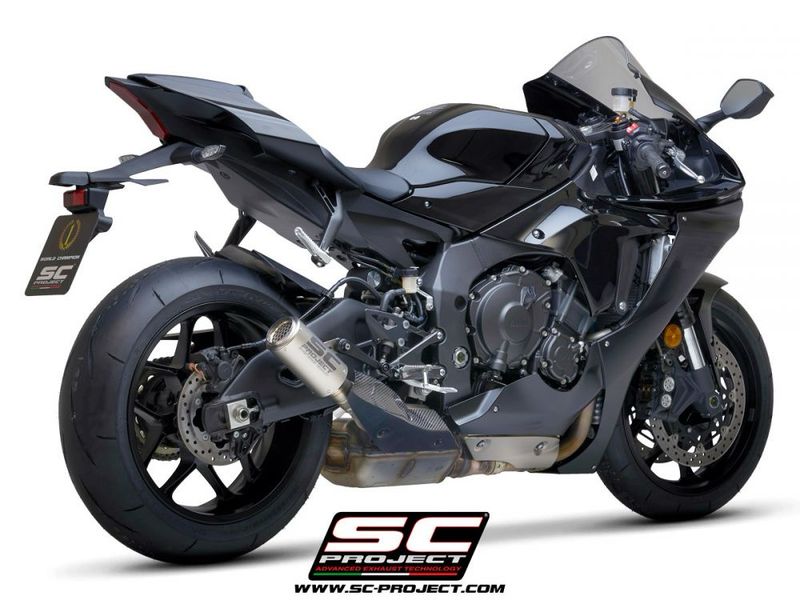 SC-Project CRT Titanium Exhaust for Yamaha R1 / R1M (2015-2025) | Carbon Slip-On - Y11B-T36TR