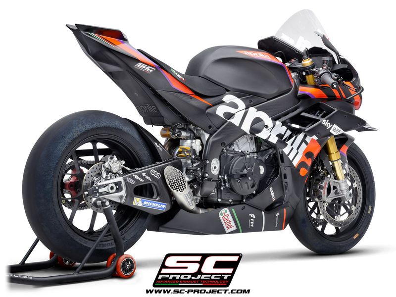 SC-Project GP-22 Titanium Slip-On Race Exhaust | Aprilia RSV4 & Tuono V4 Factory (2021-2025) | A27A-GP22-R