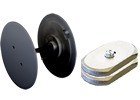 2 5/8” DISCS WITH BRACKETS & THREADED ROD – Bronze
