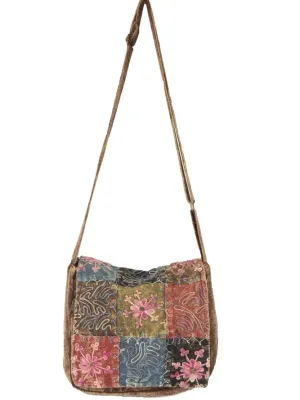 Embroidered Messenger Bag