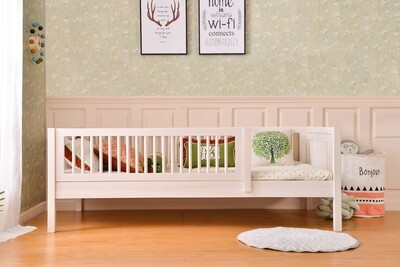 Alexa Wooden Single Bed for Kids with Removable Siderail