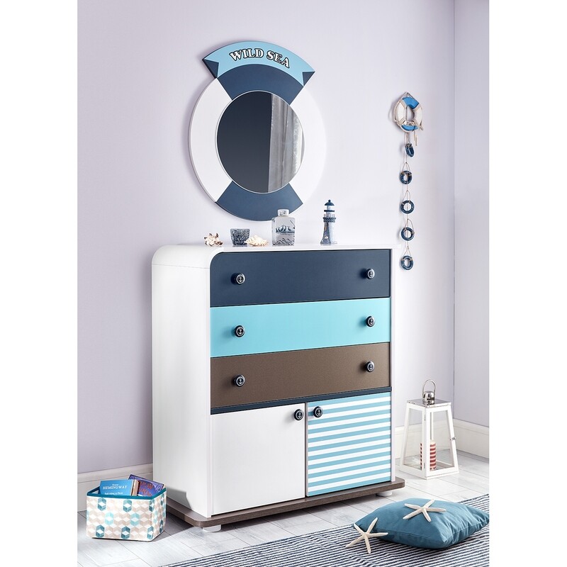 Marine Drawer Cabinet for Kids