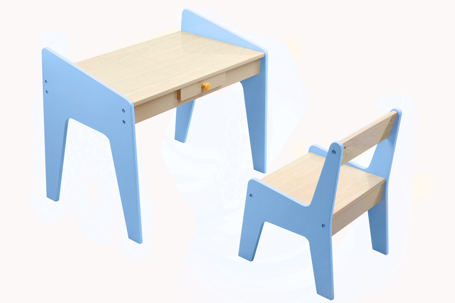 KIDOMATE Toddlers Study Table and Chair Set - Blue- Refurbished