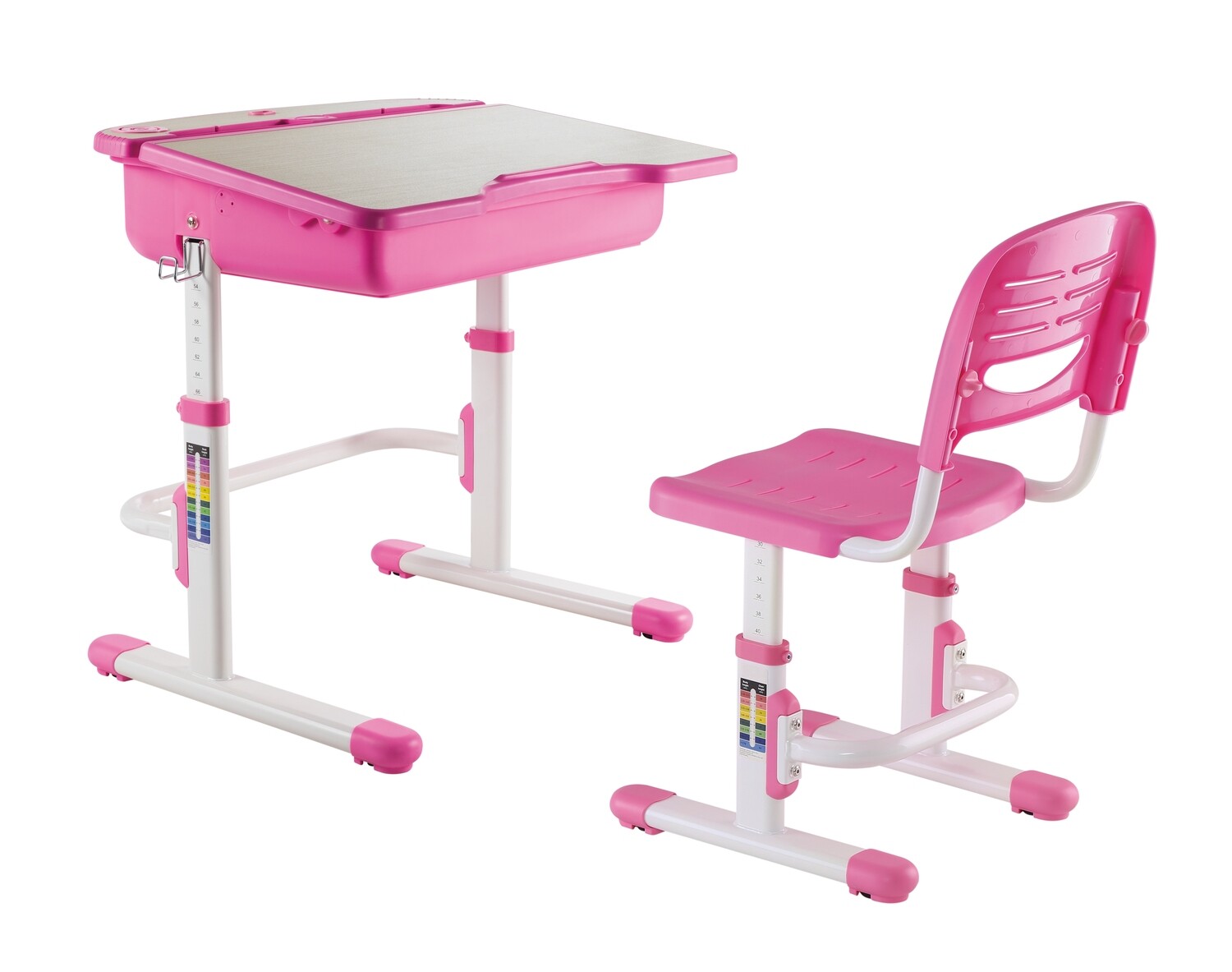 KIDOMATE SpaceDesk Study Table and Chair set Pink - Refurbished