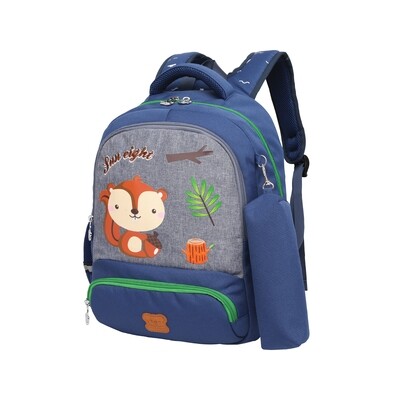 Squirrel Print Kids Backpack with Pencil Pouch (Primary Grade)