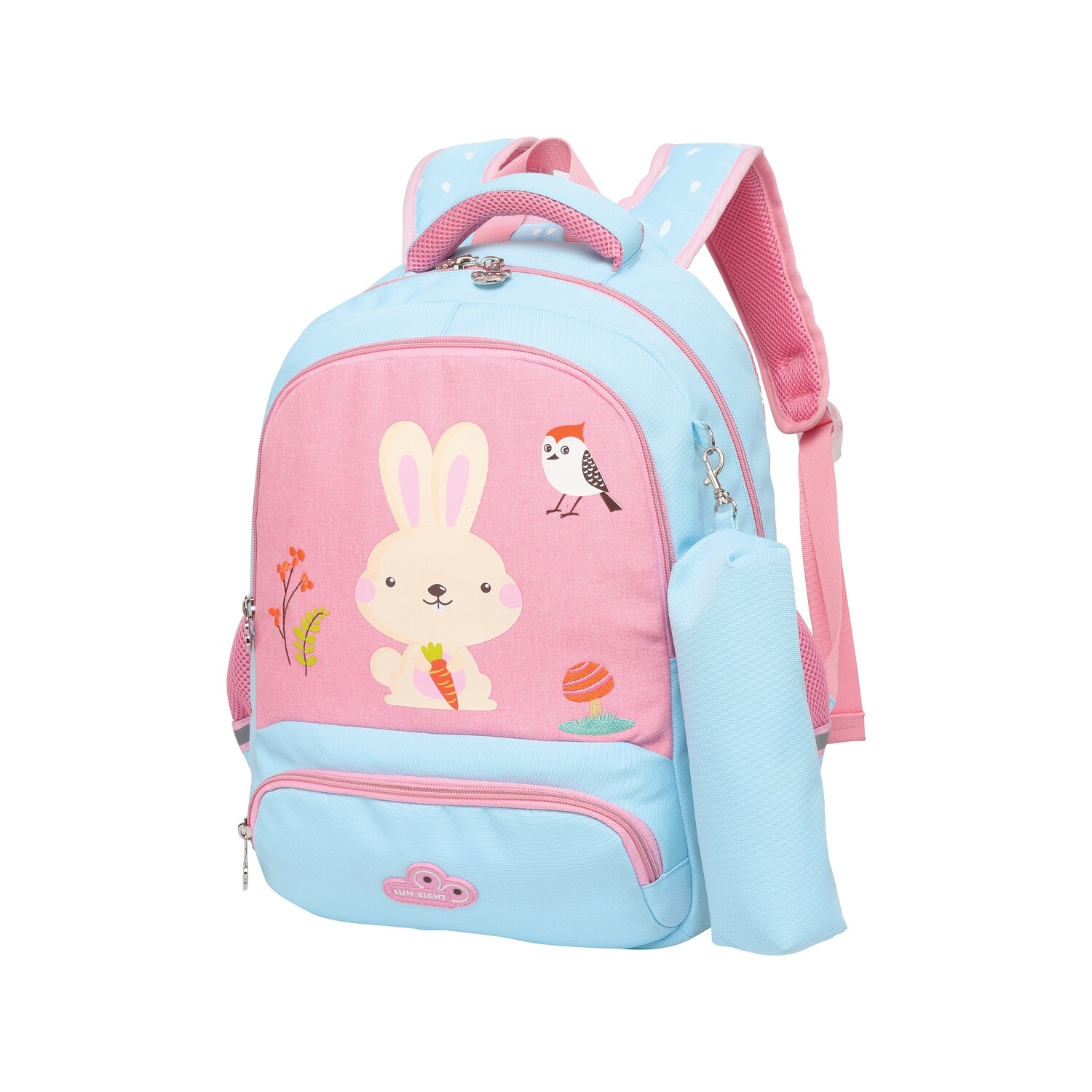 Rabbit Print Kids Backpack with Pencil Pouch (Nursery Grade)