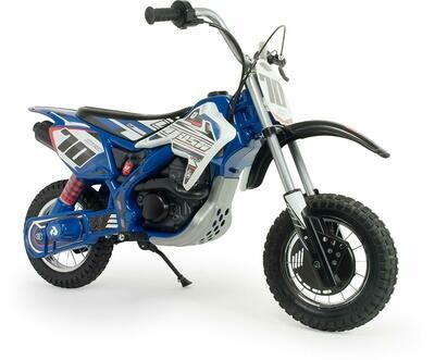 INJUSA Blue Fighter Motorcycle 24 Volt for Children with Electric Brake