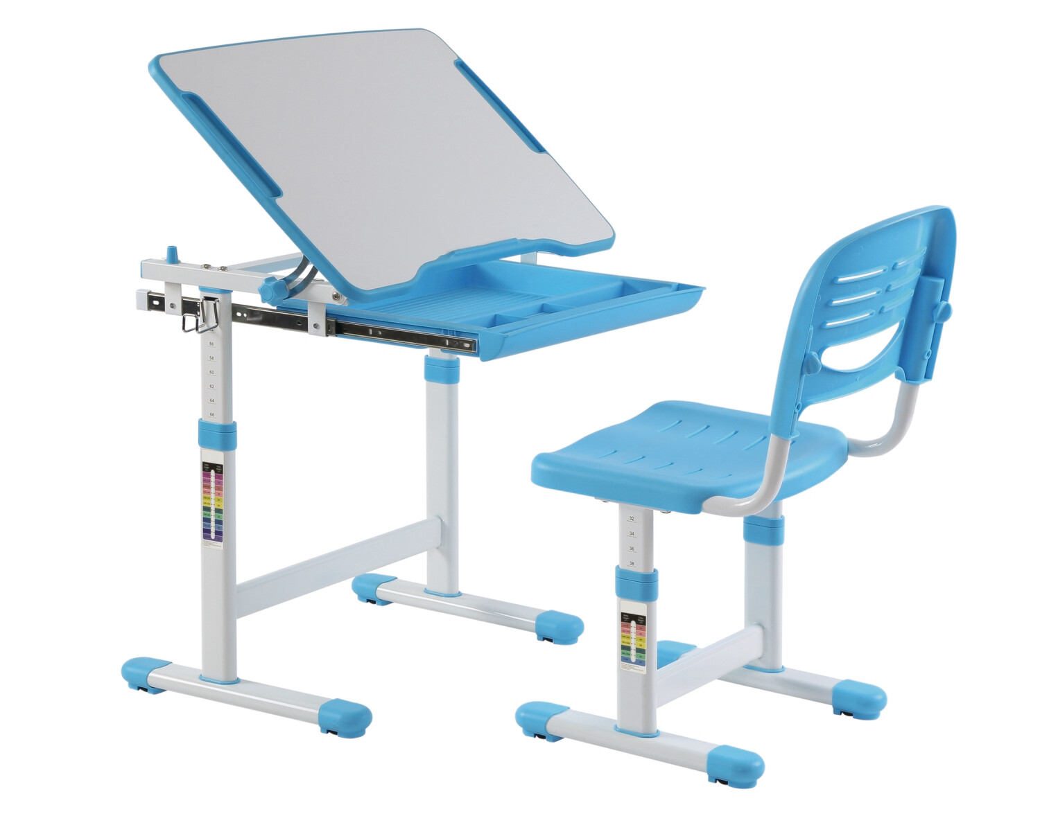 Basic Kids Study Desk and Chair Set Blue - Refurbished