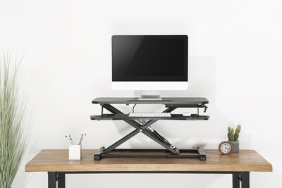 ERGOMATE Sit Stand Desk Converter with Keyboard Tray (800x580mm)