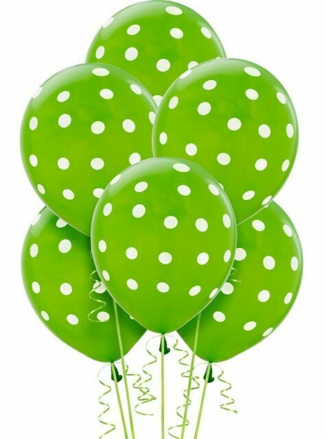 Green Polka Balloons (Pack of 20)