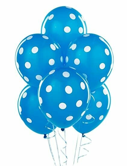 Blue Polka Balloons (Pack of 20)