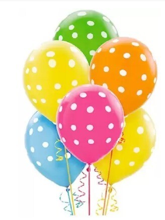 Multi Color Polka Balloons (Pack of 20)