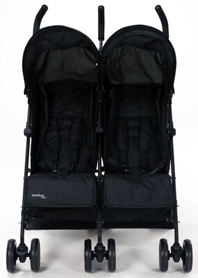 River Double Stroller for Twin Babies - Black