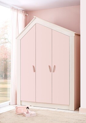 Pink House 3 Door Wardrobe