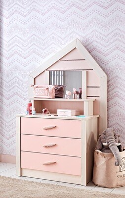 Pink House Dressing Table for Girls